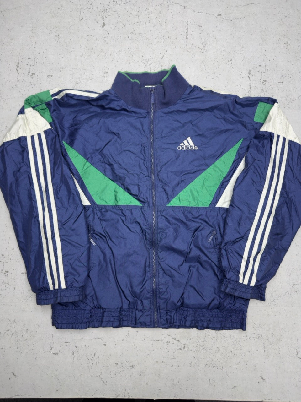 Adidas Trainingsjacke blau grün Vorderseite