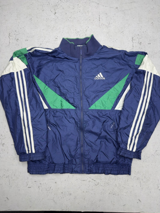 Adidas Trainingsjacke blau grün Vorderseite
