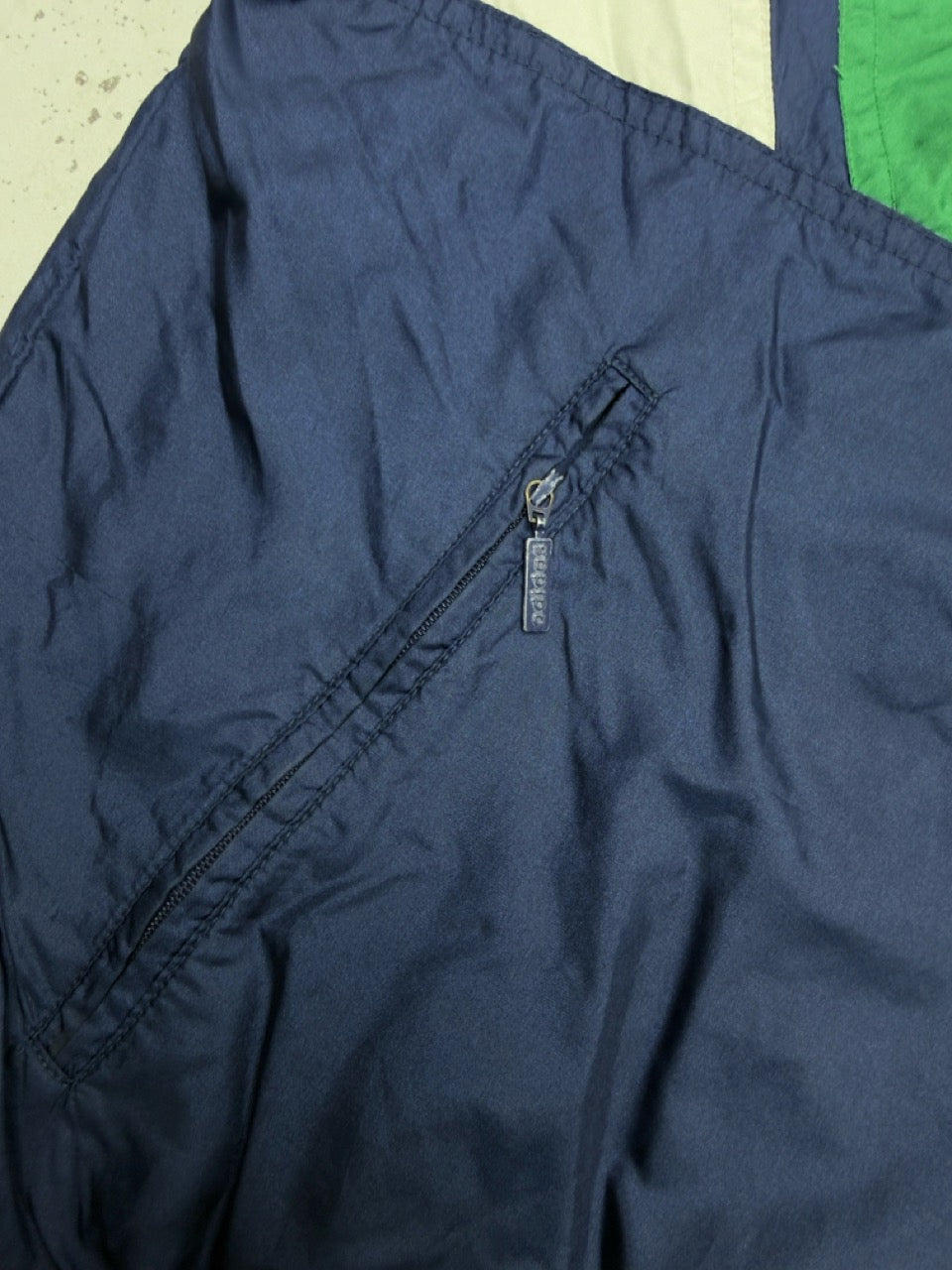 Adidas Trainingsjacke blau grün Detail