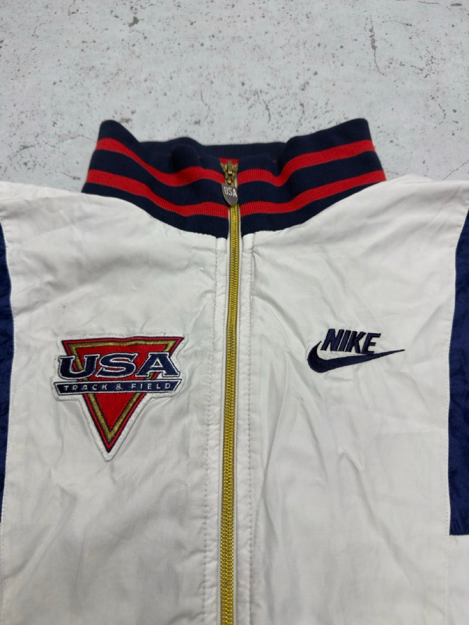Nike USA Trainingsjacke weiß Detail