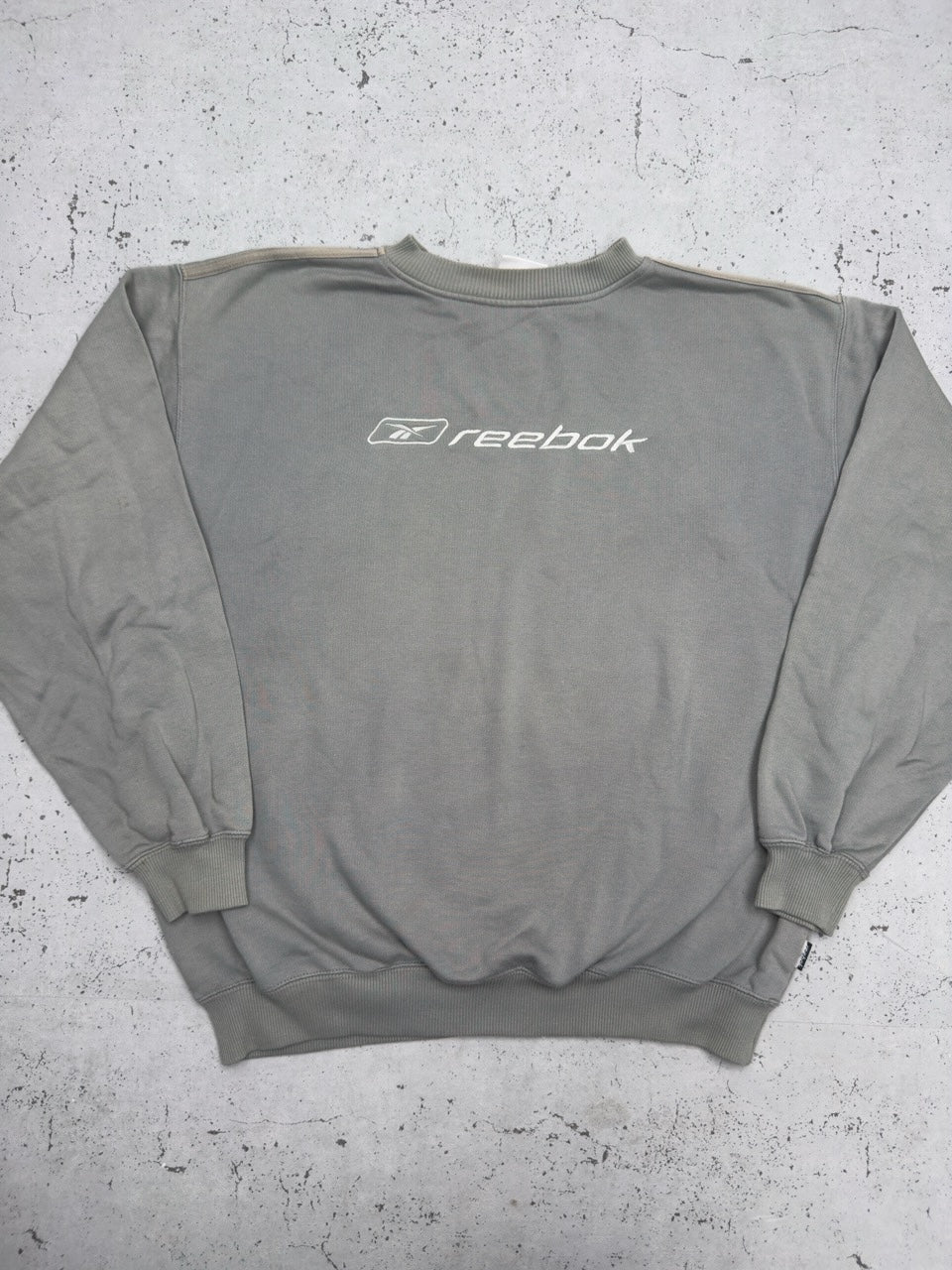 Reebok Sweatshirt grau grün Vorderseite