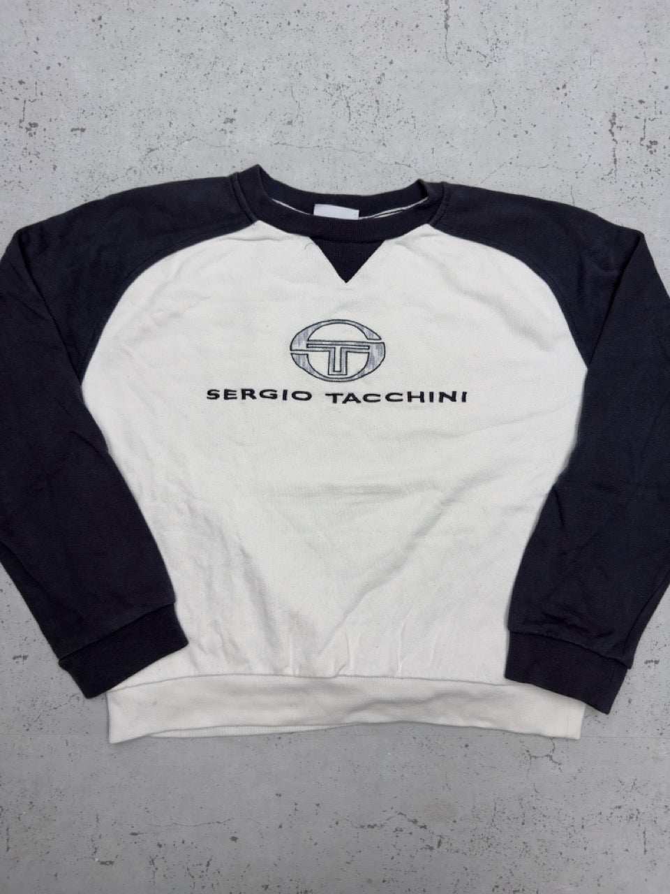 Sergio Tacchini Sweatshirt creme blau Vorderseite