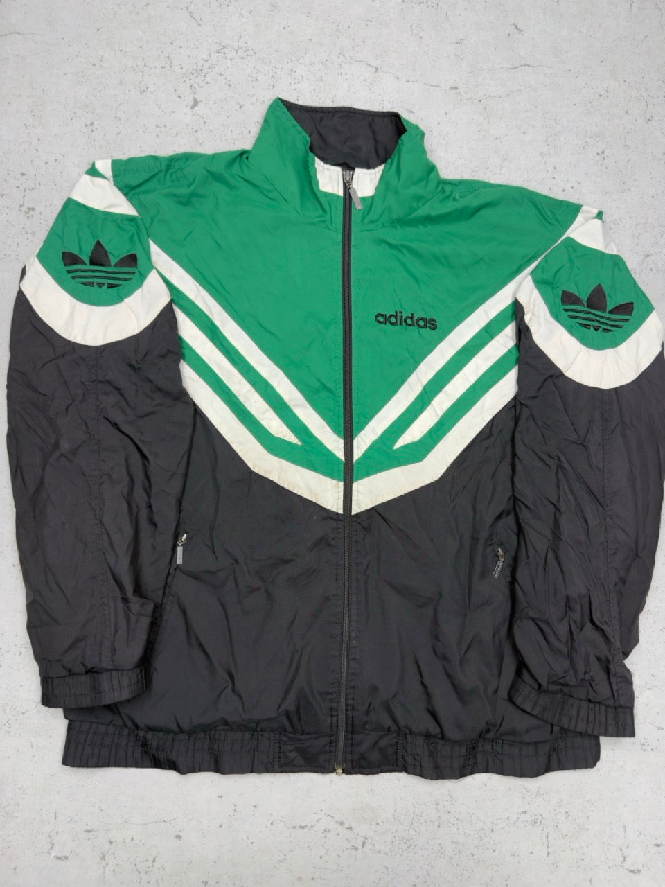 Adidas Trainingsjacke grün schwarz Rückseite