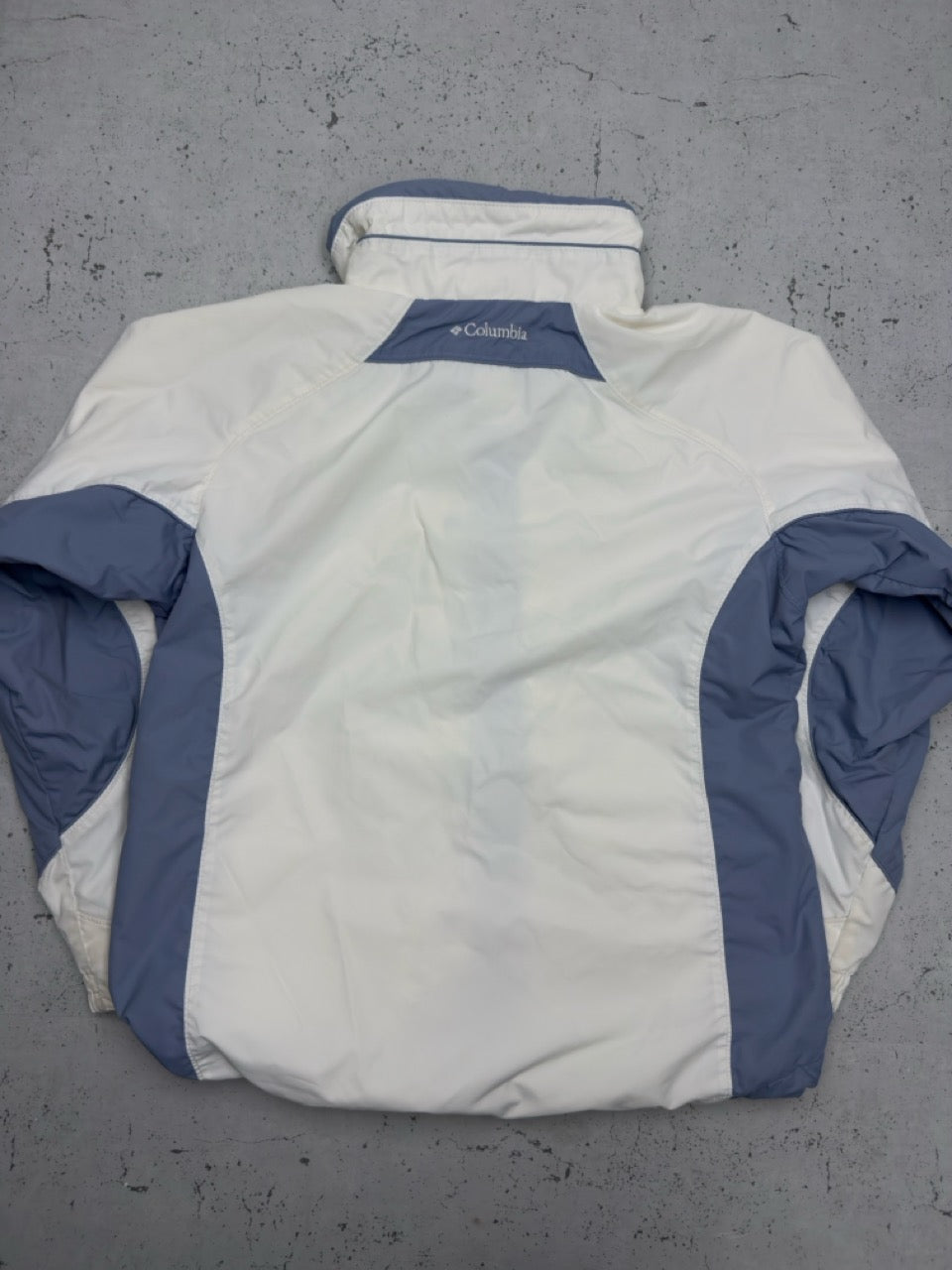 Columbia Outdoorjacke creme blau Detail
