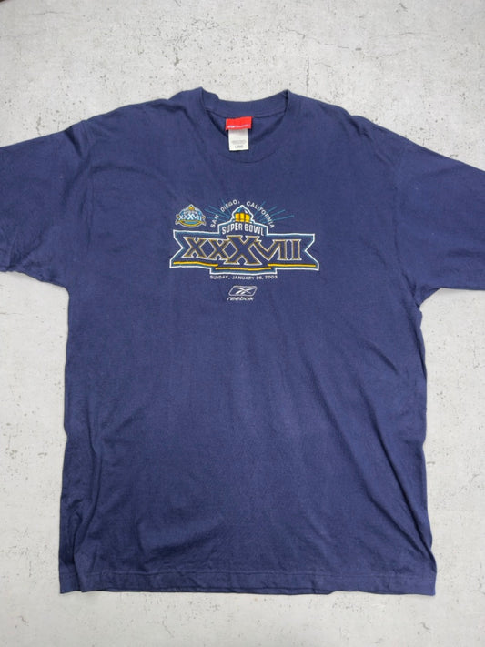 Reebok NFL Super Bowl T-Shirt blau Vorderseite