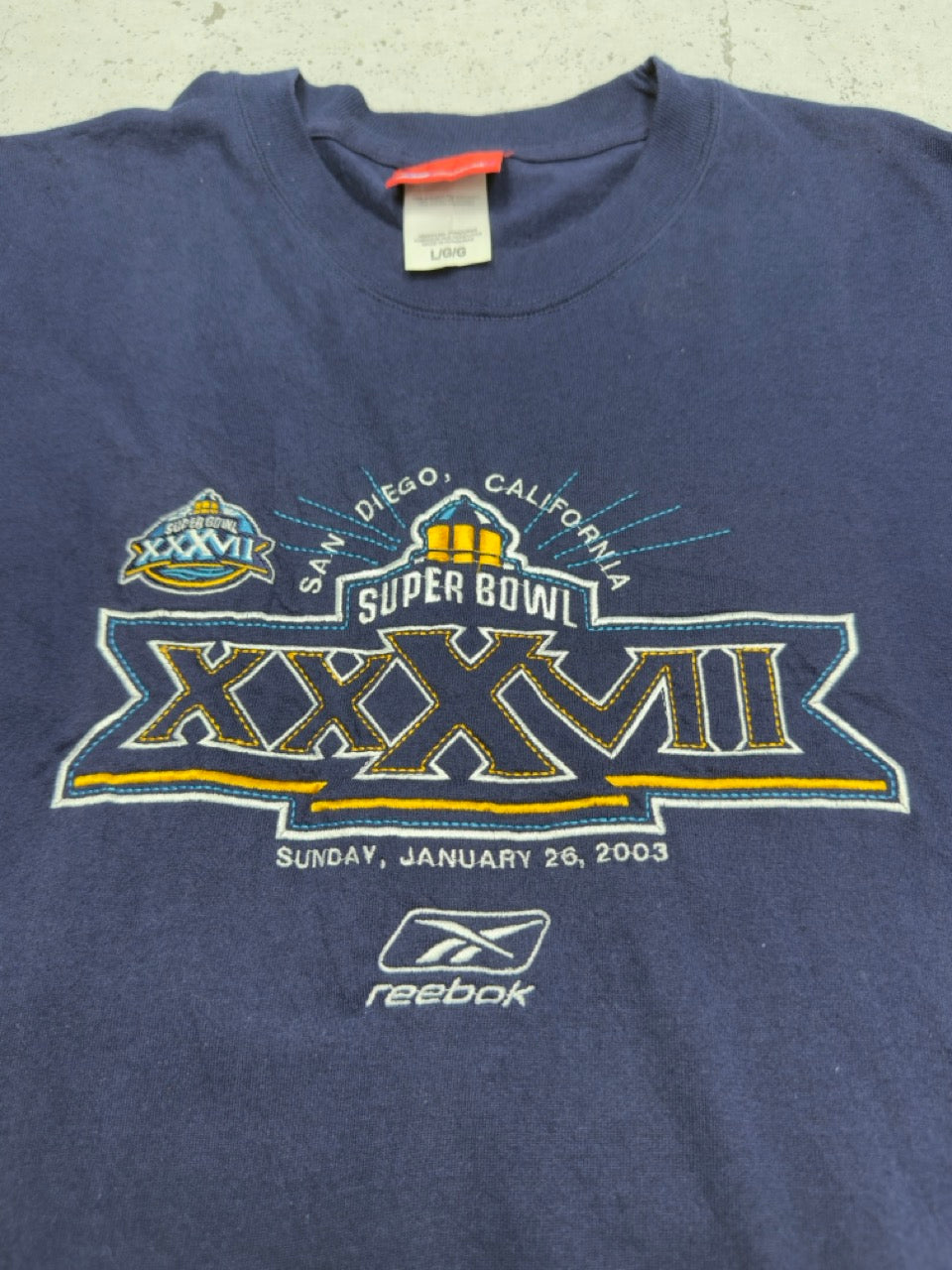 Reebok NFL Super Bowl T-Shirt blau Rückseite