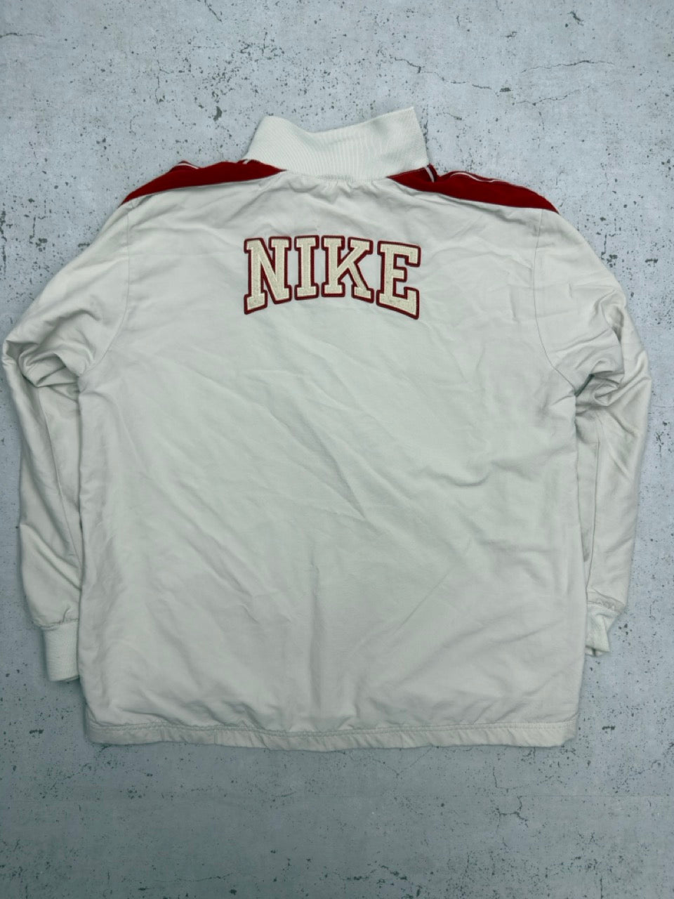 Nike Trainingsjacke creme rot Detail