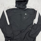 Adidas Kapuzenjacke schwarz grau Vorderseite