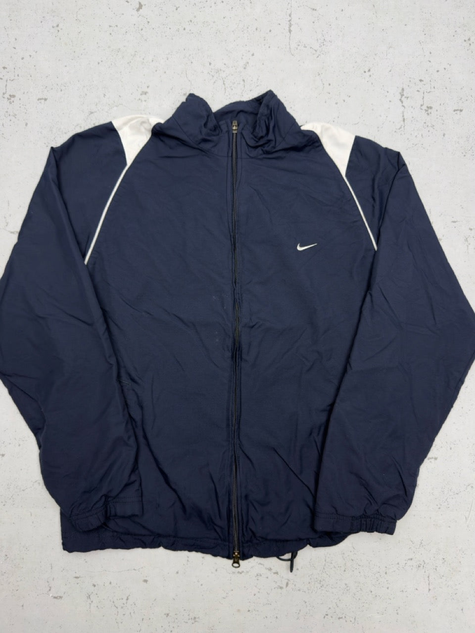Nike Trainingsjacke blau creme Vorderseite