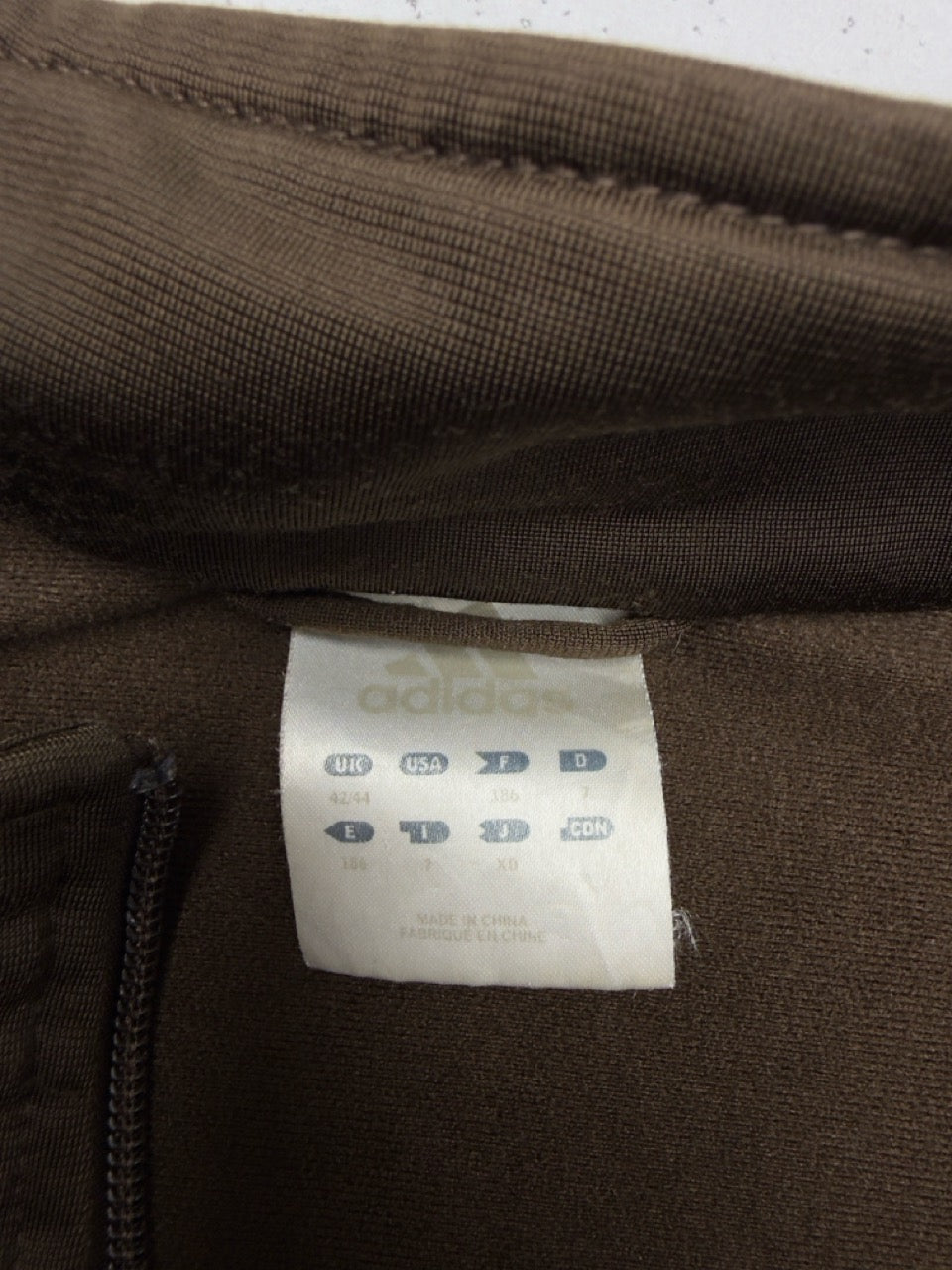 Adidas Trainingsjacke braun orange Detail
