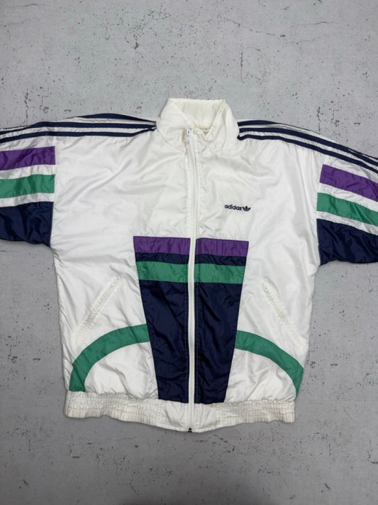 Adidas Shellsuit Trainingsjacke weiß Vorderseite