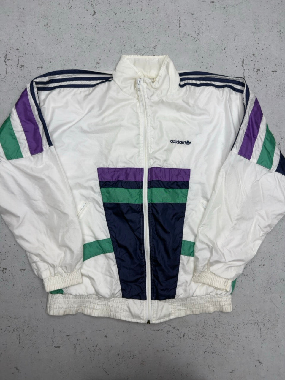Adidas Shellsuit Trainingsjacke weiß Rückseite