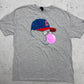 Kaugummi T-Shirt grau meliert Vorderseite
