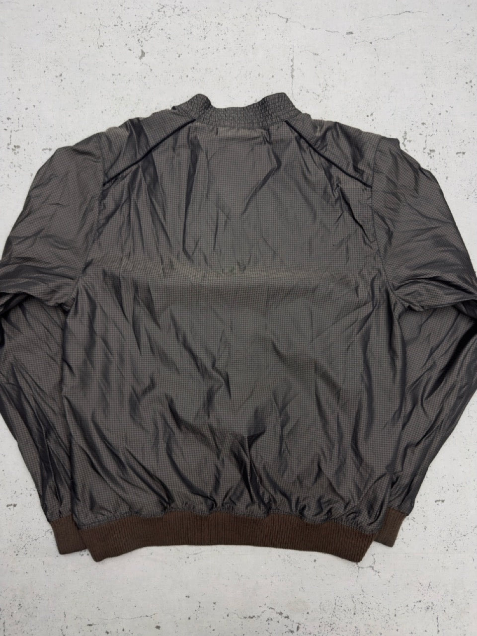 Fred Perry Harrington Jacke Hahnentritt grau braun Detail