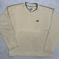 Nike Sweatshirt beige blau Vorderseite