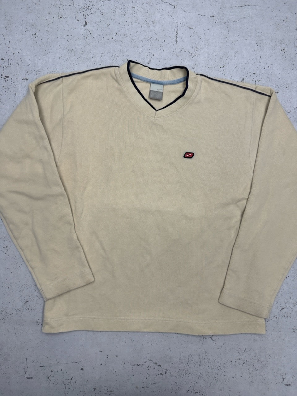 Nike Sweatshirt beige blau Vorderseite