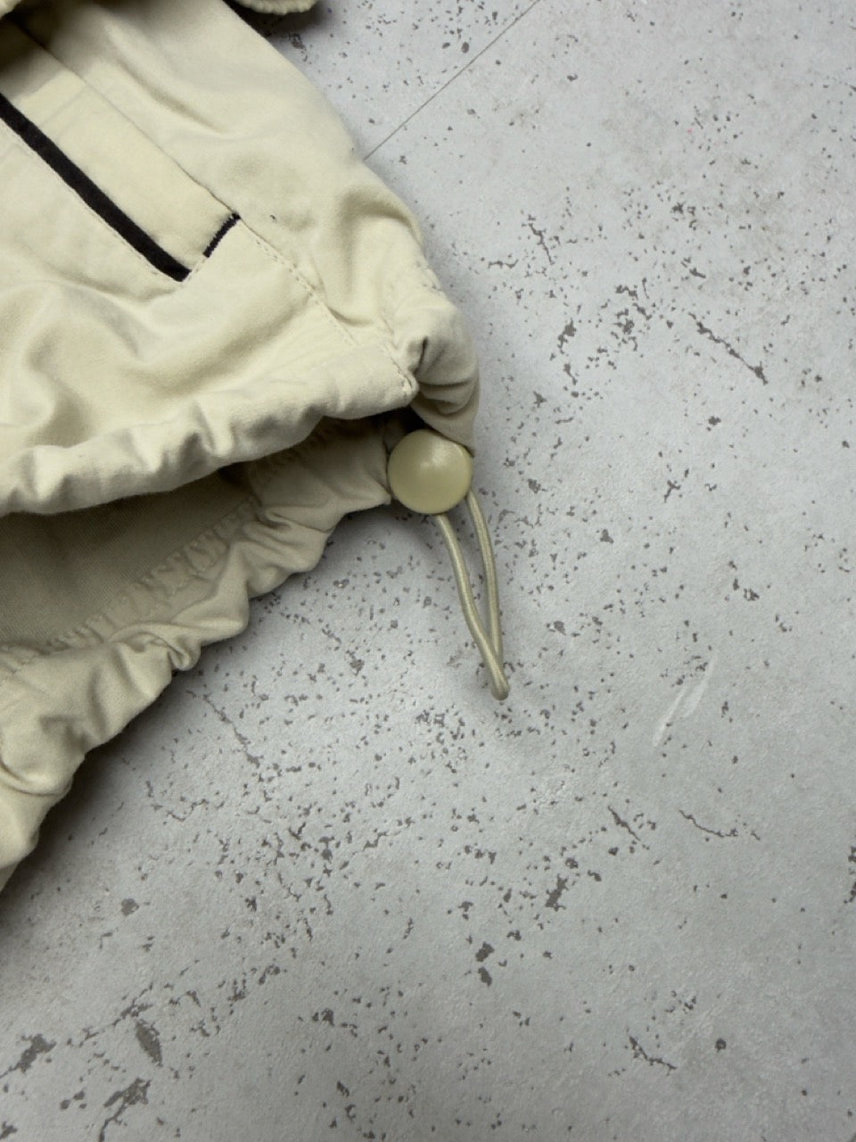 Adidas Blouson Trainingsjacke creme schwarz Rückseite