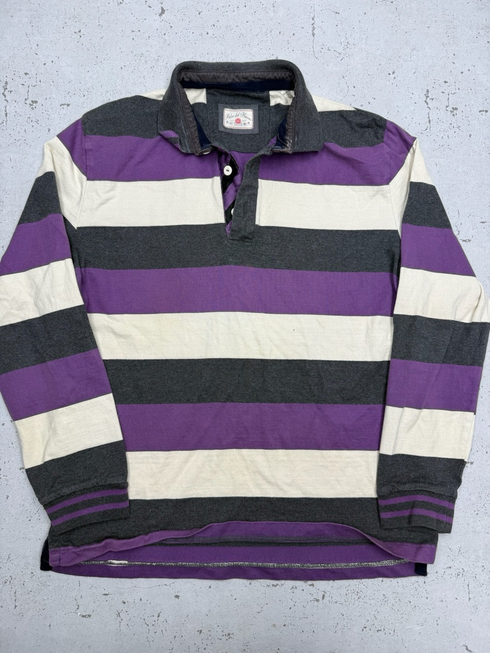 Pedro del Hierro Rugby Longsleeve lila grau Vorderseite