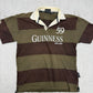 Guinness Rugby Poloshirt braun grün Vorderseite