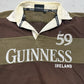 Guinness Rugby Poloshirt braun grün Rückseite