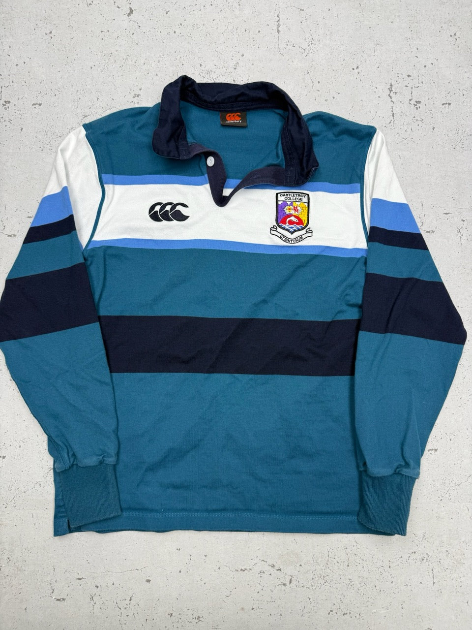 Canterbury Rugby Longsleeve blau weiß Vorderseite