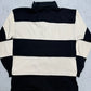 Rugby Longsleeve blau creme gestreift Zustand Detail
