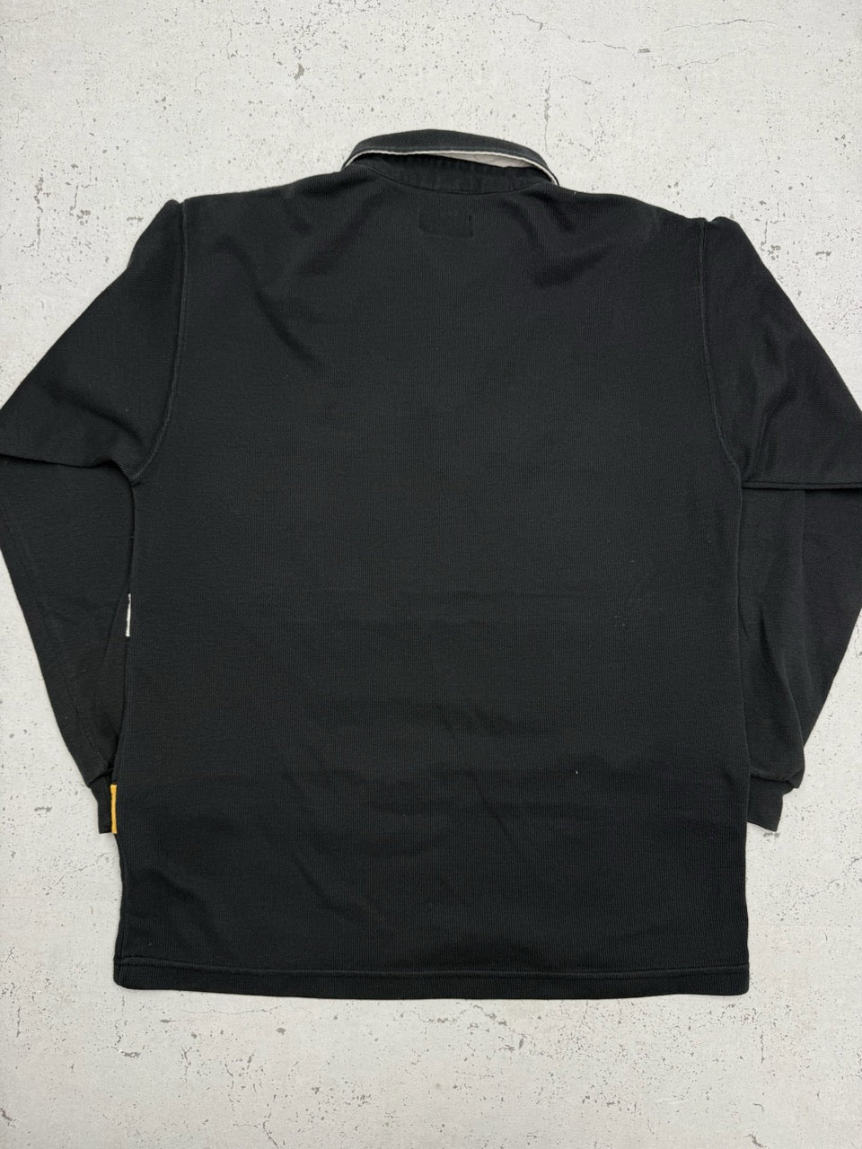 Authentic Denim Rugby Longsleeve schwarz gelb Detail