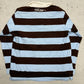 Renault Rugby Longsleeve braun hellblau Detail