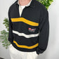 Authentic Denim Rugby Longsleeve schwarz gelb Fitpic