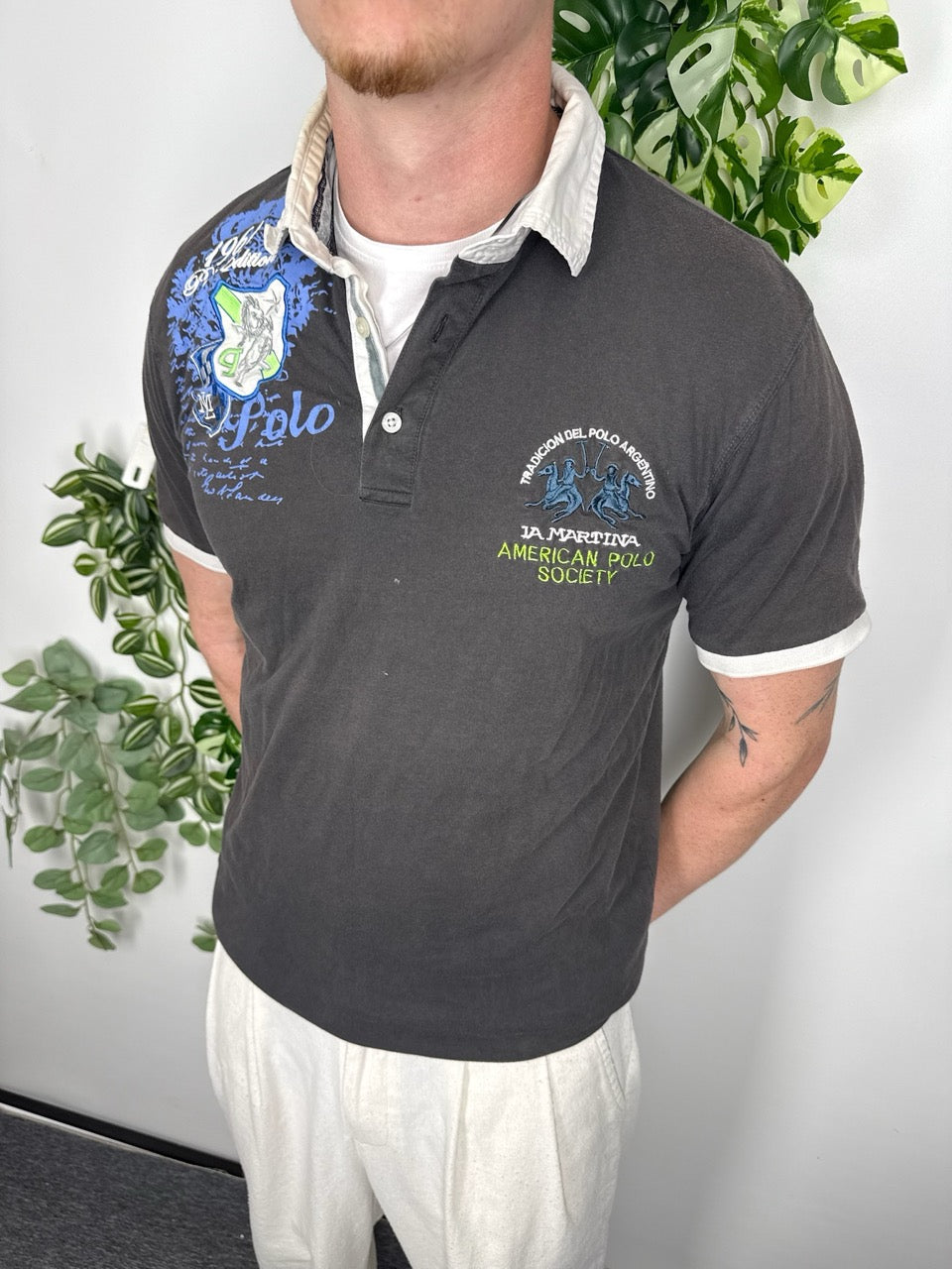 La Martina Poloshirt braun creme Fitpic