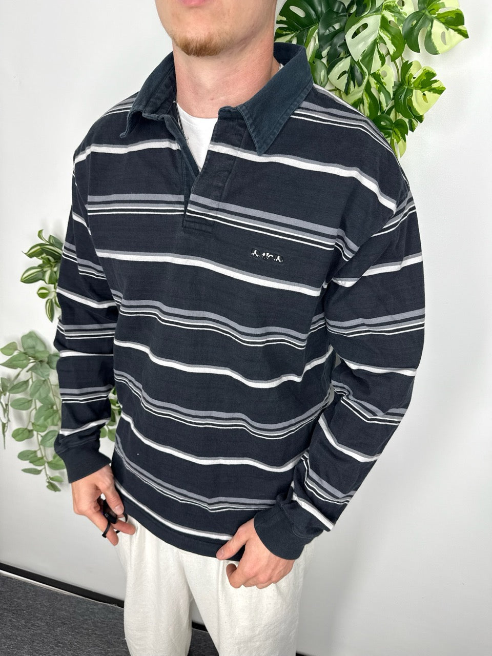 Mise Au Green Longsleeve Poloshirt grau Fitpic