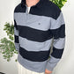 Rugby Longsleeve schwarz grau gestreift Fitpic