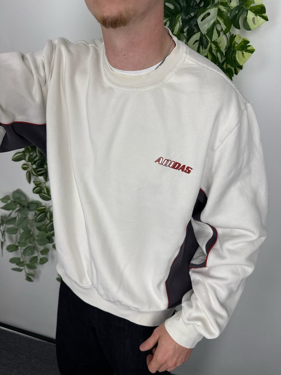 Adidas Sweatshirt creme blau rot Fitpic