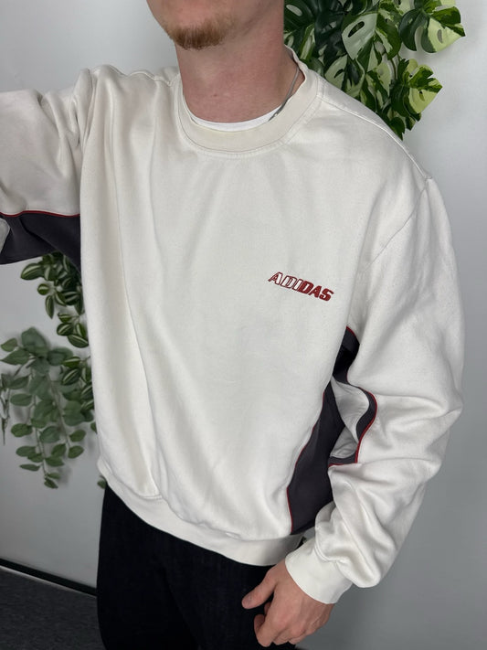 Adidas Sweatshirt creme blau rot Fitpic