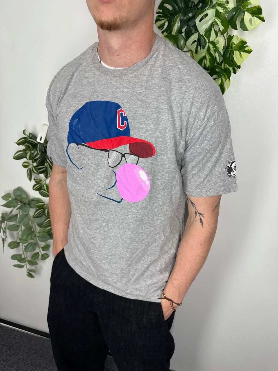 Kaugummi T-Shirt grau meliert Fitpic