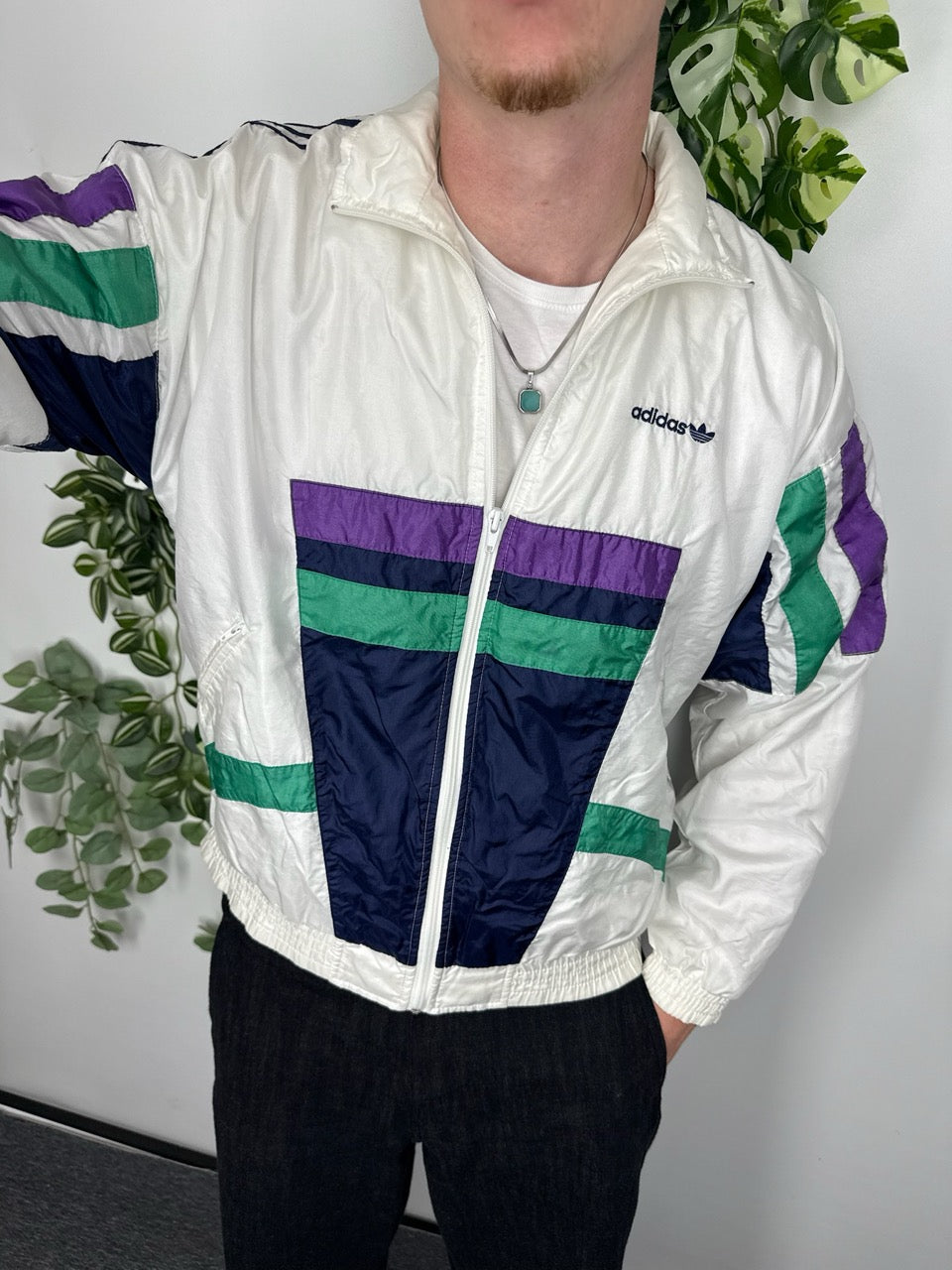 Adidas Shellsuit Trainingsjacke weiß Fitpic