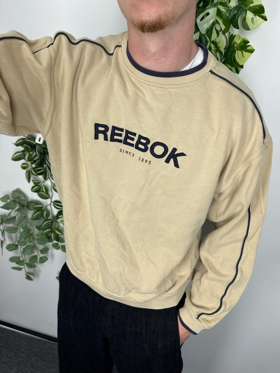 Reebok Sweatshirt beige blau Fitpic