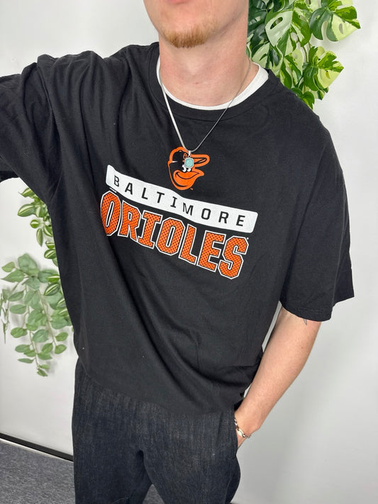 MLB T-Shirt schwarz orange Fitpic
