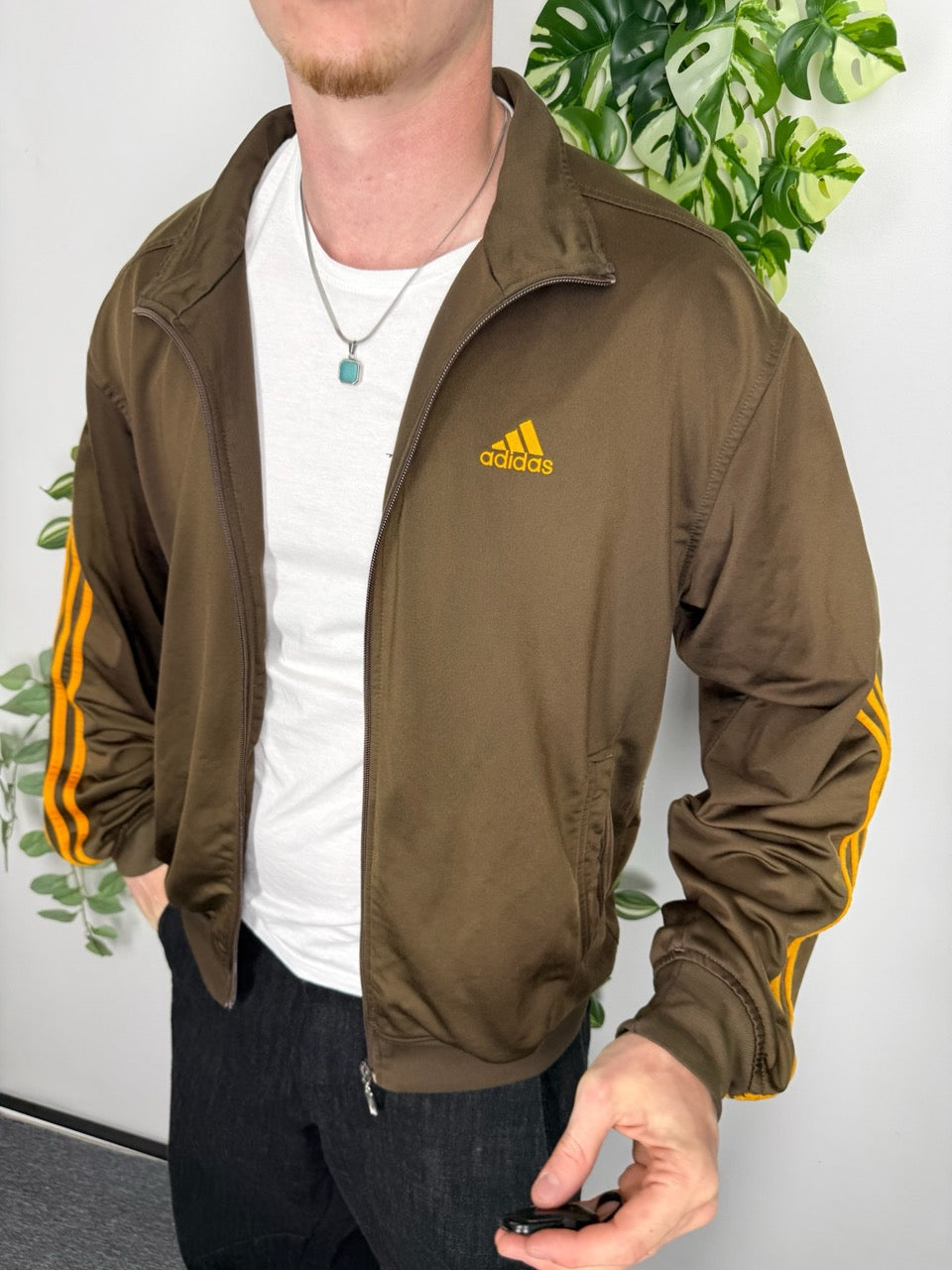 Adidas Trainingsjacke braun orange Fitpic