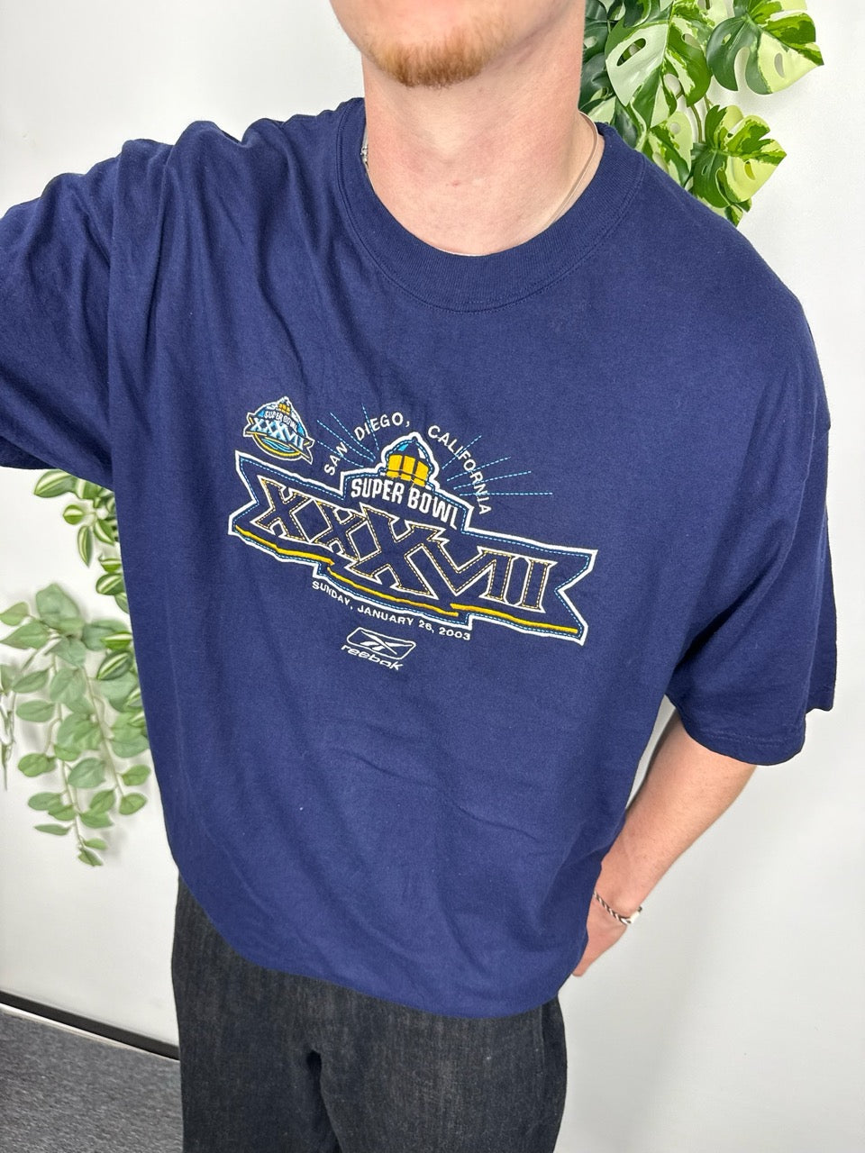 Reebok NFL Super Bowl T-Shirt blau Fitpic