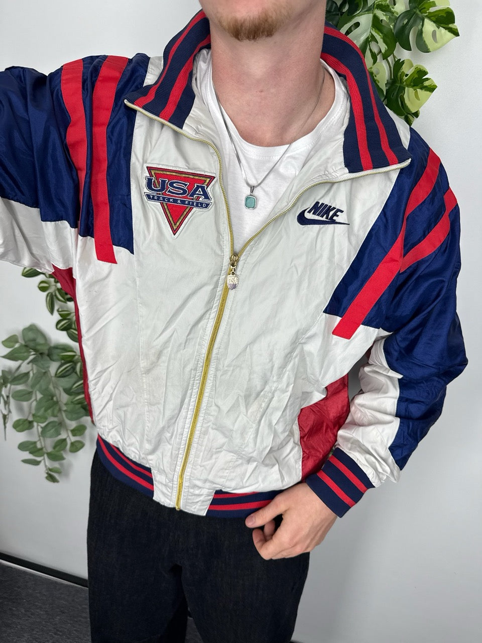 Nike USA Trainingsjacke weiß Fitpic