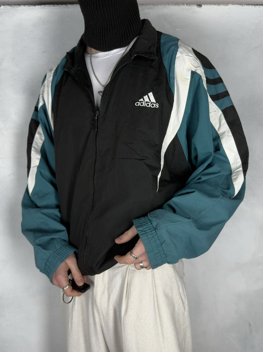 Adidas vintage Windbreaker Trackjacket grün XL