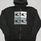 O'Neill Zip-Hoodie Schwarz Vorderseite Print