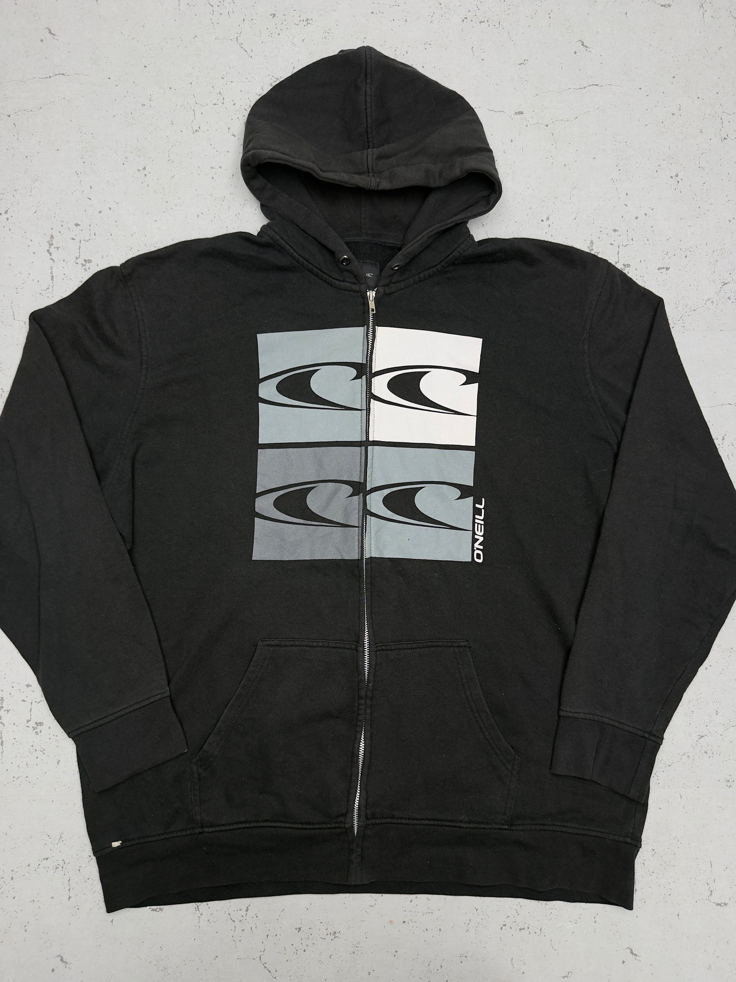 O'Neill Zip-Hoodie Schwarz Vorderseite Print
