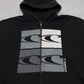O'Neill Zip-Hoodie Schwarz Vorderseite Detail