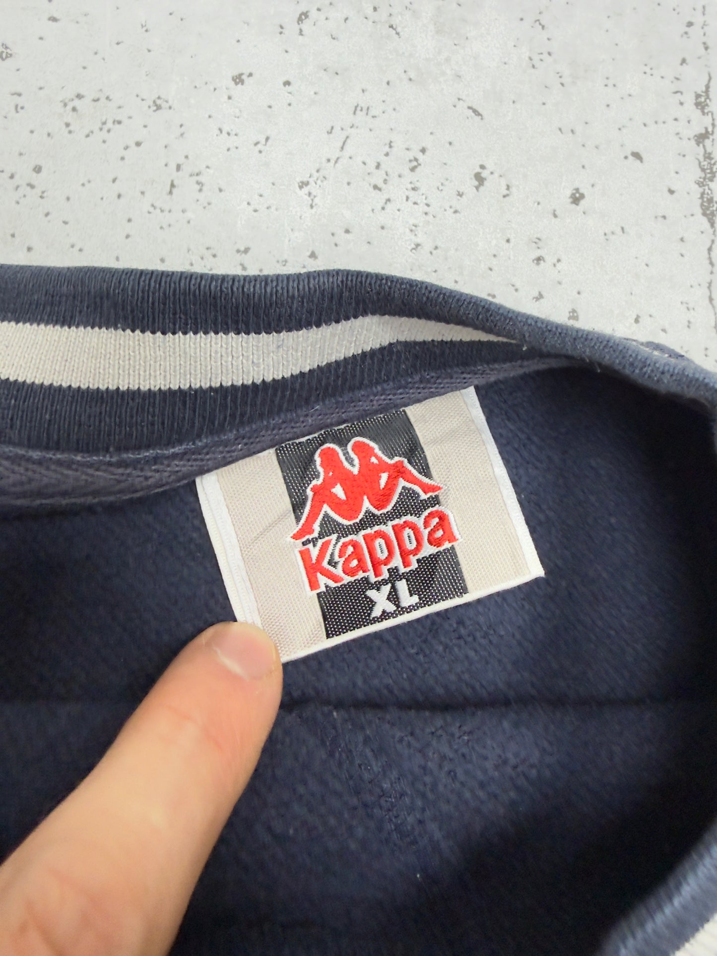 Kappa Sweatshirt Navy Etikett
