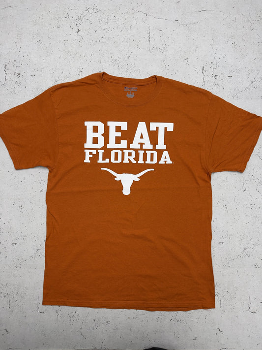 Texas Longhorns T-Shirt Orange Vorderseite Detail