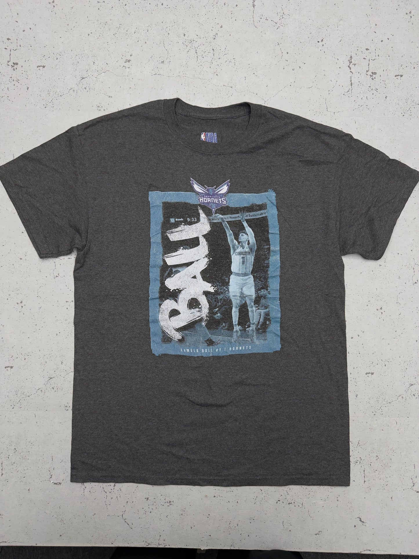 NBA Hornets Lamelo Ball vintage T-Shirt Shirt grau M