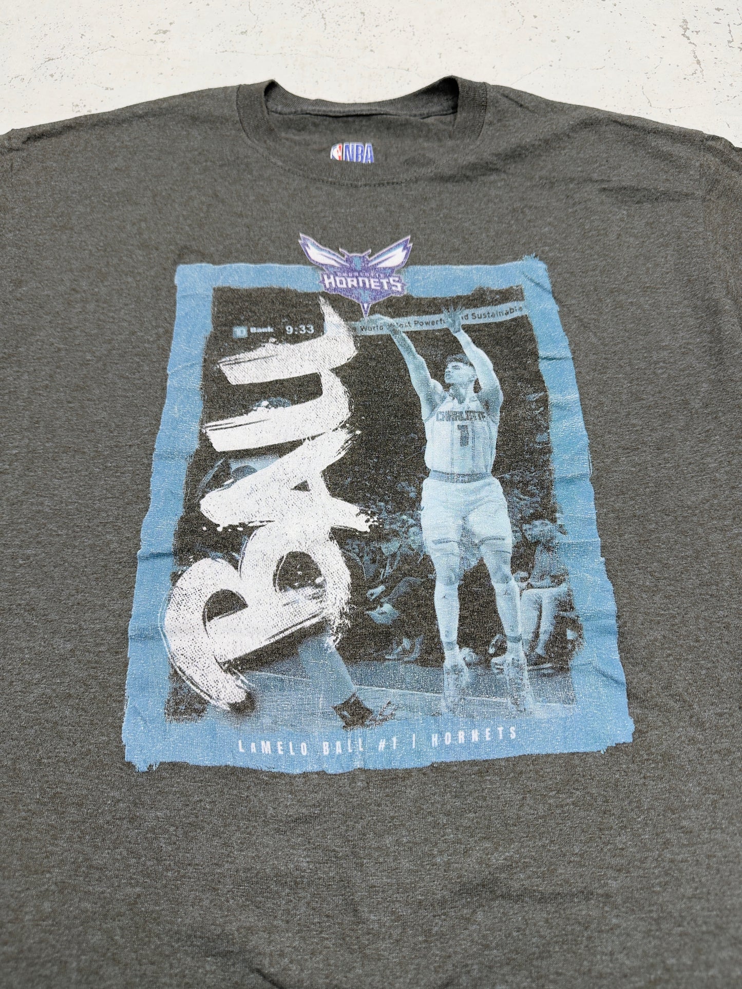 NBA Hornets Lamelo Ball vintage T-Shirt Shirt grau M