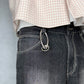 Oakley Look Streetwear silber Karabiner Charm Y2K Anhänger